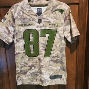 Youth NFL New England Patriots Camo Jersey-87 Gronkowski